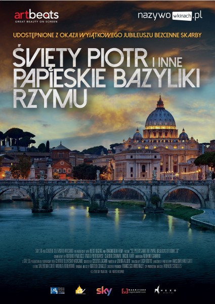 na plakacie widok bazyliki w rzymie