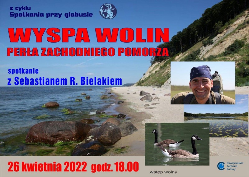 na zdj�ciu coollage zdj�� z wtyspy Wolin, zdj�cie autora spotkania i tytu�