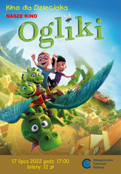 na plakacie cztery postaci lec�ce na smoku