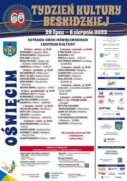 na afiszu program koncert�w, loga sponsor�w i organizator�w