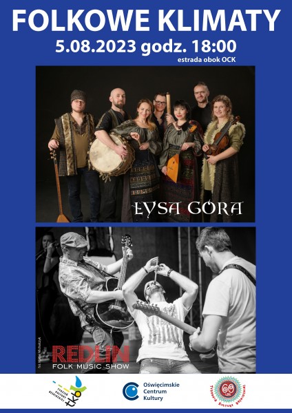 na plakacie zdj�cia zespo��w �ysa g�ra i Redlin