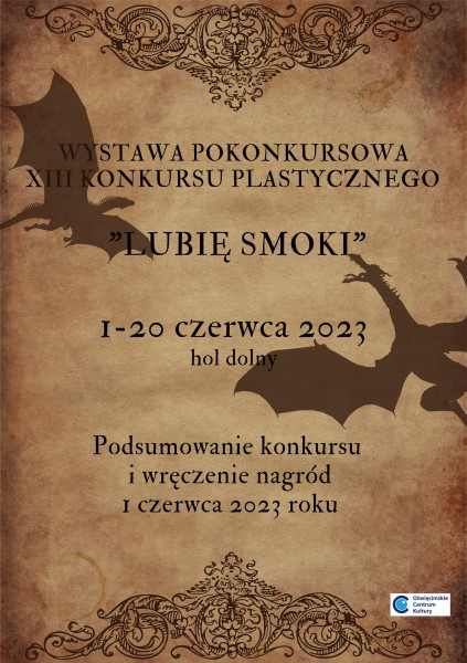 na plakacie smok i nazwa konkursu