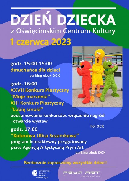 na plakacie postaci muppet�w, program imprezy, data