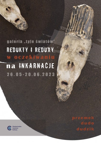 na plakacie maski z wystawy, tytu� wystawy i data